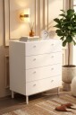 Kommode Hanah Home Luke 80 x 93,1 x 41,8 cm Hvit   Hvit