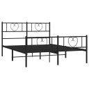  Sengeramme i metall med hode- og fotgavl svart 120x190 cm 8721012048379