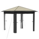 vidaXL Gazebo uten sidevegg 2,6 x 2,6 m Krem og Antrasitt