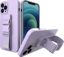 Hurtel Tauetui Geletui med en kjede lanyard bag lanyard iPhone 11 Pro Lilla
