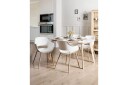 Matsalsstol Beliani Millers set om 4 Beige-Ljust Trä White -