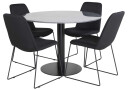 Venture Design Estelle & Muce spisegruppe Svart/svart 4 st stoler & bord 106 cm