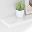 vidaXL Flytende vegghyller 4 stk h?yglans hvit 80x23,5x3,8 cm MDF