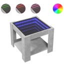  Salongbord med LED betonggrå 53x53x45 cm konstruert tre 847542