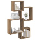 vidaXL Veggcube hyller Veggmontert Artisan eik 64 x 13,5 x 91,5 cm