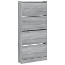  Skoskap med 4 vippeskuffer grå sonoma 80x21x163,5 cm 8721012385634