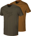 Härkila Men´s Härkila Graphic T-Shirt 2-Pack Grønn XL Man