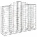 vidaXL Gabionkurver buede 6 stk 200x50x140/160 cm galvanisert jern
