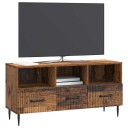  TV skap med skuff Gammelt tre 102 x 34,5 x 50 cm Konstruert tre