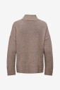 Only - Genser Onlmary Ls High Neck Slit Knt - Rød
