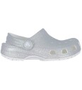 Crocs White Classic Iridescent Glitter Gloc 34-35