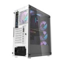 Darkflash DK351+ Kabinett med 4 Vifter Hvit - ATX/M-ATX/E-ATX