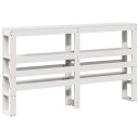  Hodegavl med hyller hvit 140 cm heltre furu 8721102853609
