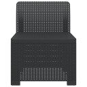 vidaXL 1 seters Hage Sofa Rattan Utseende PP Antrasitt