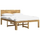 vidaXL Dobbel Sengramme med Hodegjerde ROSTOCK Hvit 120 x 190 cm