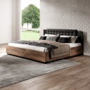 Seng Sigma   140 cm Mørk Flagstaff eik med kobberfarget ornament