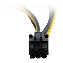 Eletra SATA Pci 6P Hunn 1TO2 Molex Hann 8CM strømkabel