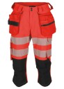 BS Lillehammer Piratbukse, HiVis kl.1 Unisex, Str. C58, Rød/Sort