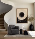 Childress lenestol Chenille   Svart / Hvit