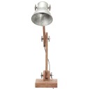 vidaXL Industriell bordlampe sølv rund 58x18x90 cm E27