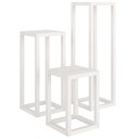 vidaXL Plantestativer 3 stk hvit heltre furu