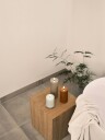 Ester & Erik Led Pillar Candle 20 cm Linen Grey