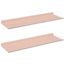 vidaXL Flytende hylle Veggmontert 2 pcs Rosa 60 x 18 x 2,5 cm Stål