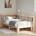  Seng med bokhylle uten madrass 90x190 cm heltre furu