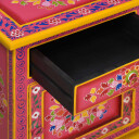 vidaXL TV-benk mango heltre rosa håndmalt