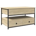  Salongbord sonoma eik 85x50x50 cm konstruert tre og metall 8721012479265