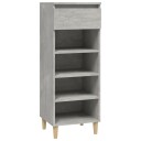 vidaXL Skoskap betonggr? 40x36x105 cm konstruert tre
