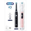 Oral-B iO6 Duo Elektrisk Tannbørste med 5 Programmer - Svart/Rosa