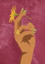 Smoking Flower Poster Plakat / 50x70cm