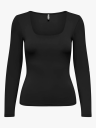 Only Ea Long Sleeve 2-Way Deep Neck Top Sort M