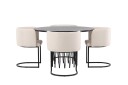 Venture Home Stone Spisegruppe 120 cm Rund med 4 Simrishamn Stoler Beige