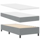  Box Spring Seng med Madrass & Benk Lys Grå 80x200 cm Stoff
