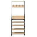  Klesstativ med skooppbevaring sonoma eik 70x34x184 cm 8721012196551