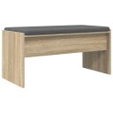 vidaXL Gangbenk med pute Sonoma eik 83 x 38 x 40 cm