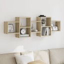  Vegghylle sonoma eik 129x18x42 cm konstruert tre 8721158360854