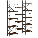  Bokhylle brun eik 127,5x28,5x172,5 cm konstruert tre 8721012339231