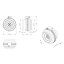 Flexit Kanalvifte RS 125 EC Hvit