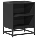  Nattbord svart 40x31x50 cm heltre furu og metall 8721102837586
