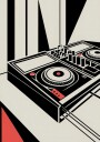 DJ Mixer   Bauhaus Style Plakat Plakat / 100x150cm