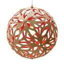 David Trubridge Floral Ø100 Rød Taklampe
