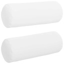  Bolster puter 2 pcs Hvit Ø 25 x 70 cm stoff