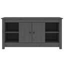 vidaXL TV-benk grå 103x36,5x52 cm heltre furu