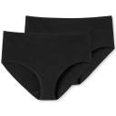 Schiesser Truser 2P 95 5 Organic Cotton Midi Briefs Svart bomull 4XL Dame