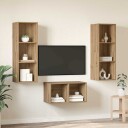  TV benksett artisan eik 37 x 37 x 107 cm Konstruert tre