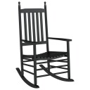  Gyngestoler med buede seter 2 stk svart heltre poppeltre 3281586