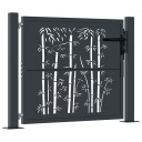 Hageport antrasitt 105x105 cm stål bambusdesign
